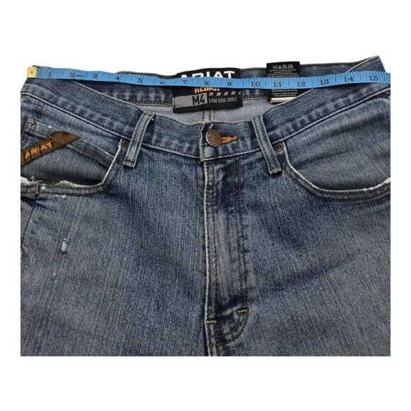 Ariat Jeans Men 32x30 Blue Rebar M4 Relaxed DuraStretch Boot Cut Wester 10016221 - Picture 12 of 16